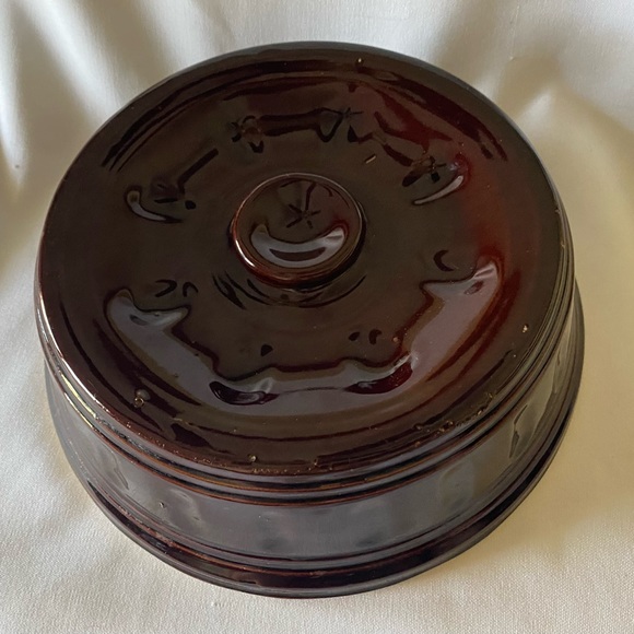 Vintage Brown Glaze Bean Pot Crock Stoneware Dutch Oven Lidded Casserole USA - Picture 8 of 8